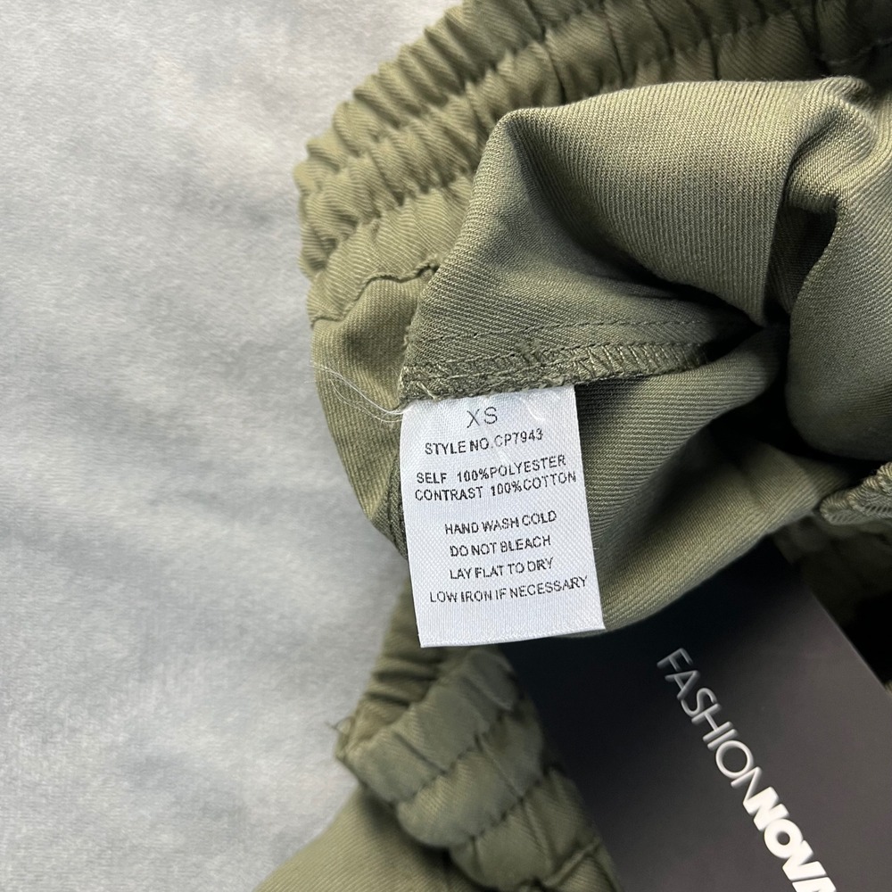 Fashion Nova Call Me Cargo Twill Joggers Olive Green Women's Size XS - Picture 8 of 9